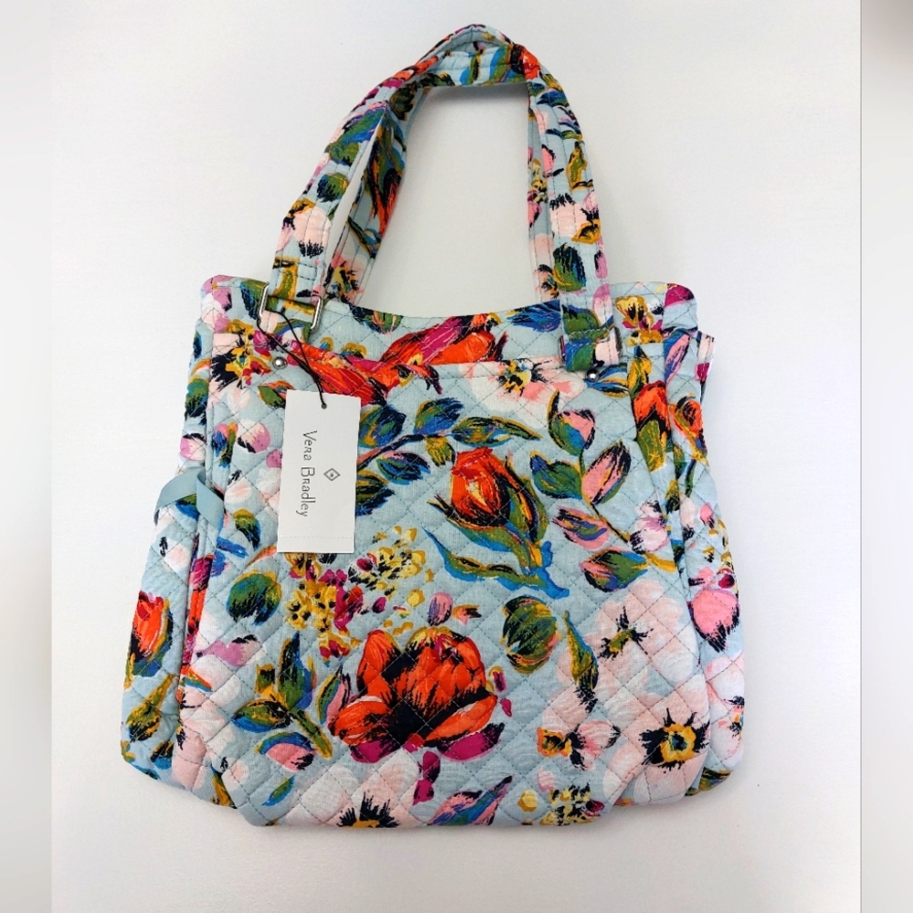 Vera Bradley Glenna Satchel Sea Air Floral NWT